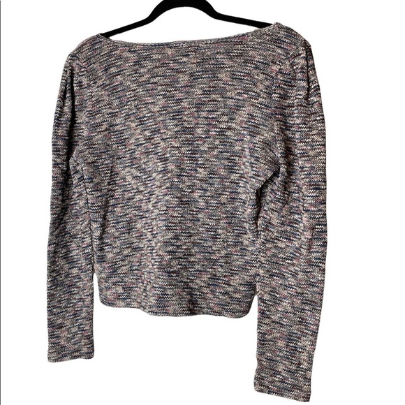 Madewell Women’s Black and Pastel Heathered Crop Knit Sweater Size Small - Picture 2 of 9